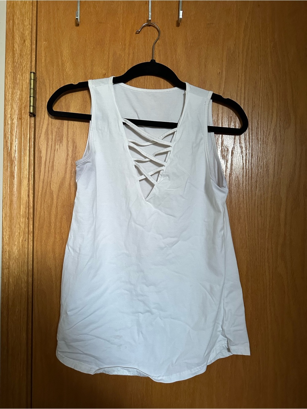 White Sleeveless Top